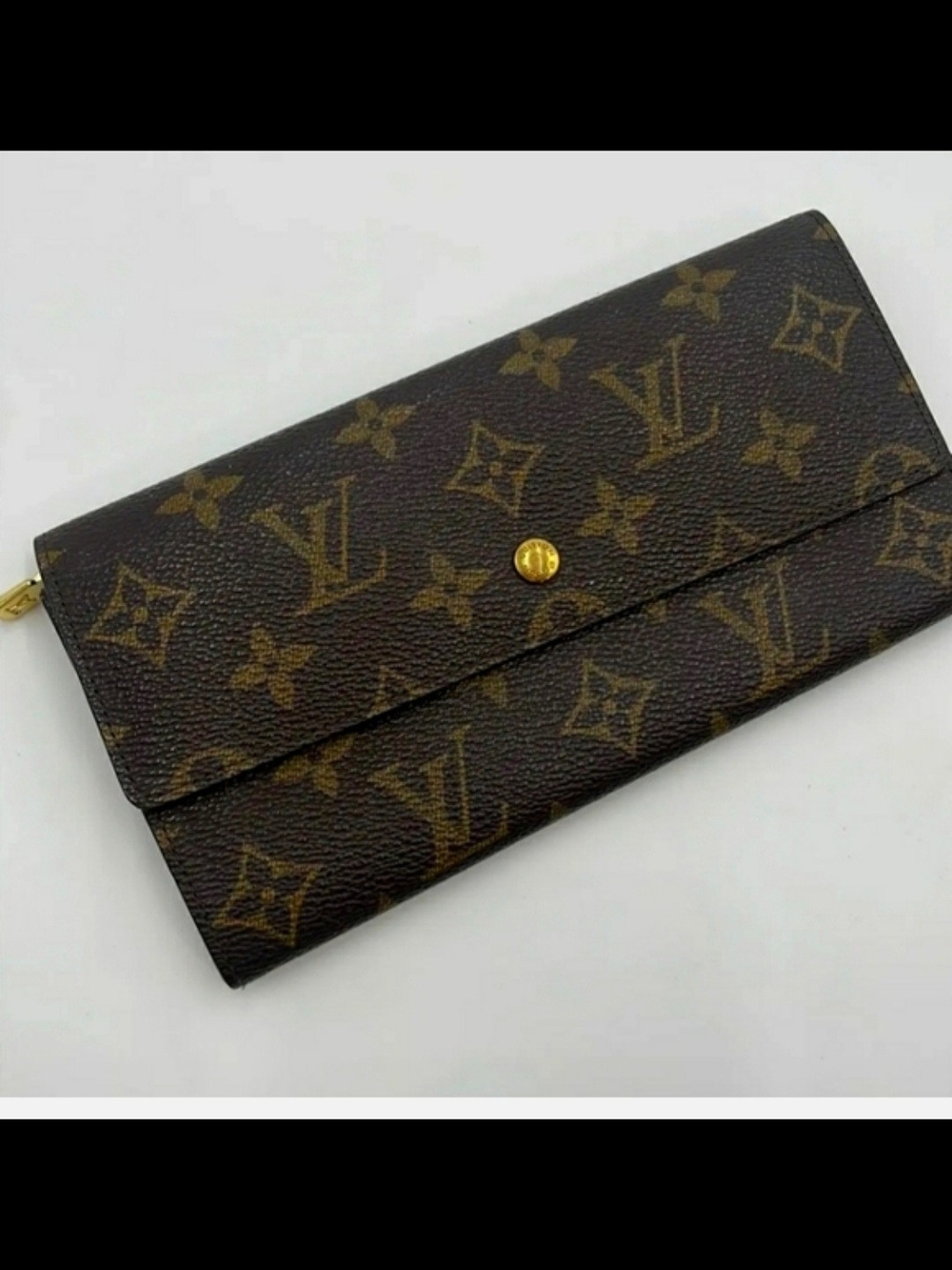 Authentic Louis Vuitton Monogram Sarah Envelope Long Wallet Canvas (SD0022)